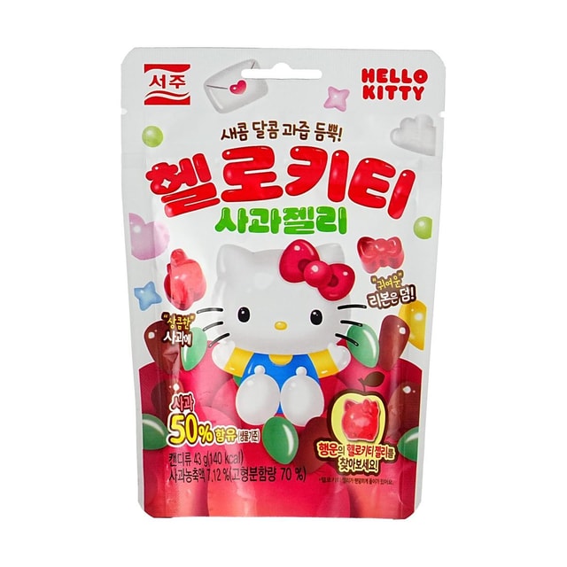 SEOJU Sanrio Hello Kitty Shaped Apple Jelly Candy 1.51 oz