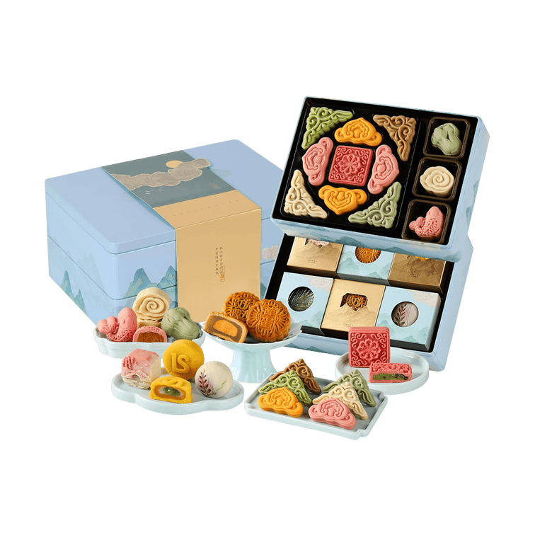 Beautiful Land Fragrant Moon Gift Mooncake Gift Box,28.74 oz